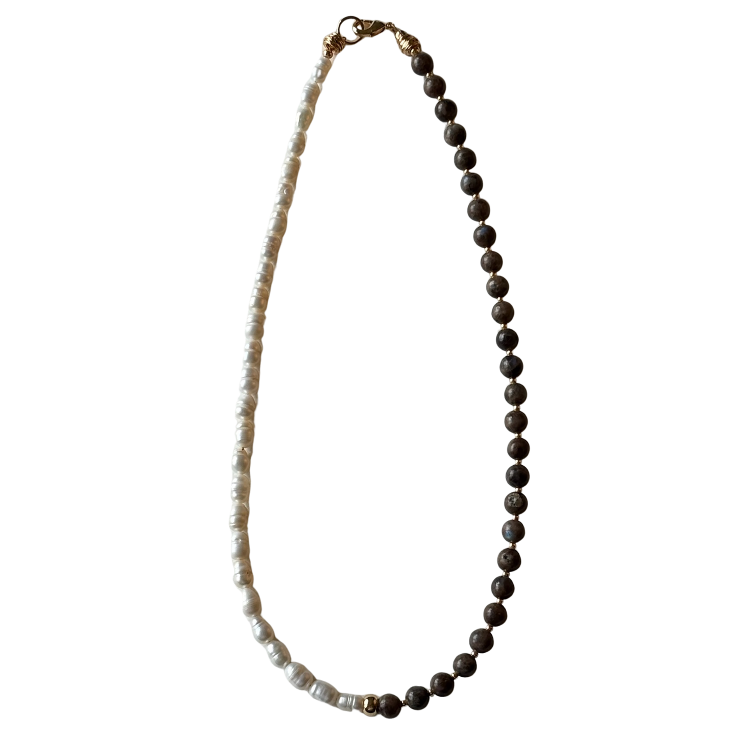 The Chocolate Labradorite & Freshwater Pearl June