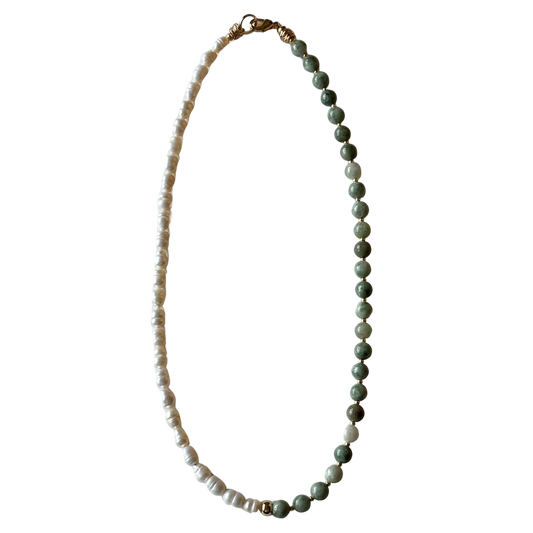 The Natural Burma Jade & Freshwater Pearl June