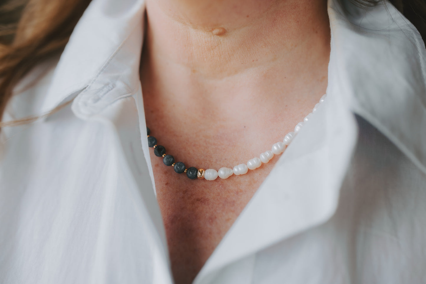 The Ocean Blue Jade & Freshwater Pearl June