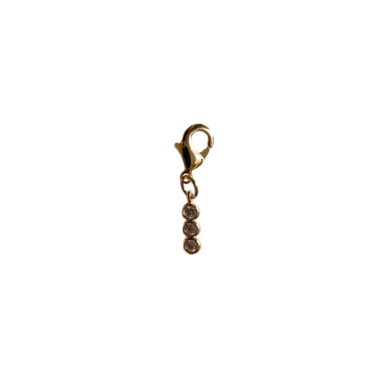 The Triple Clear Crystal Charm