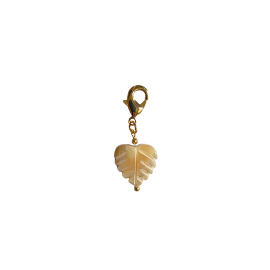The Mother of Pearl Leaf Charm