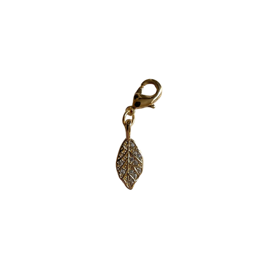 The Pavé Leaf Charm
