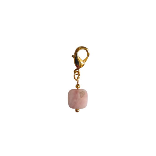 The Pink Opal Square Charm